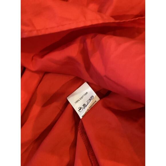 Kasia tuckernuck tiered ruffle shift cotton sun Dress red Orange Medium - Picture 3 of 8